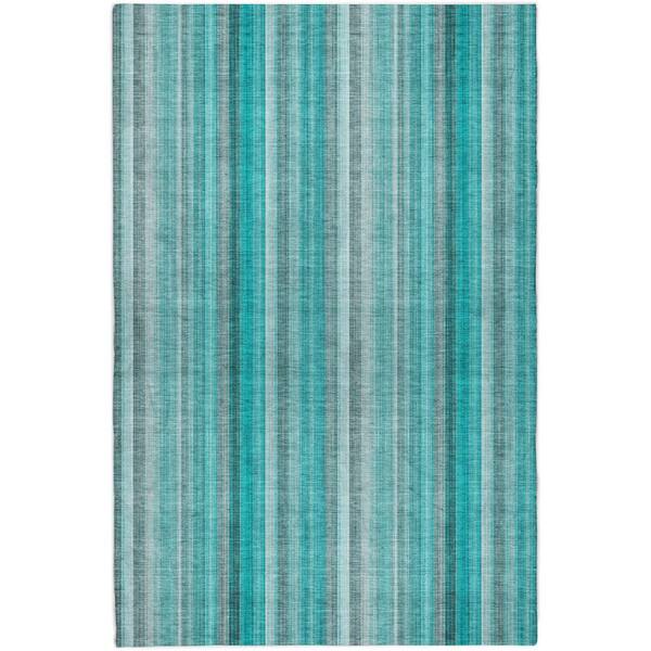 Dream Shag Premium Machine Washable Abstract ADS543 Teal 9 ft. x 12 ft. Area Rug