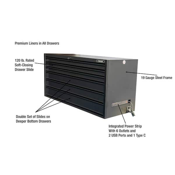 Husky HD 62 in. Wide x 24 in Deep Modular 6-Drawer Top Chest