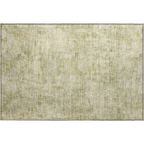 Mayfield Premium Machine Washable Abstract AMF2061 Sage 2 ft. x 3 ft. Accent Rug