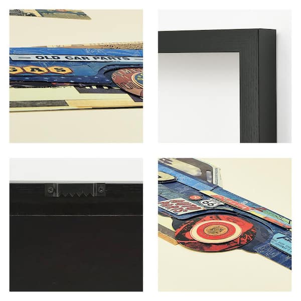 Empire Art Direct Muscle Blue Car Dimensional Collage Framed