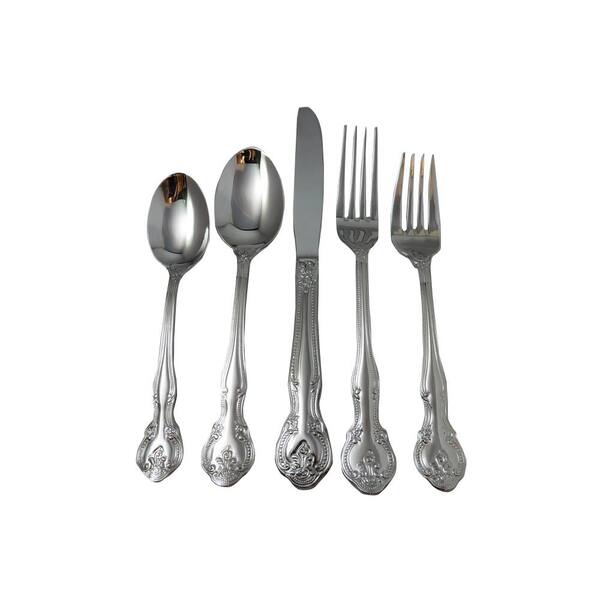 Unbranded Baroque 20-Piece Gold Accent Flatware Set (Service for 4)