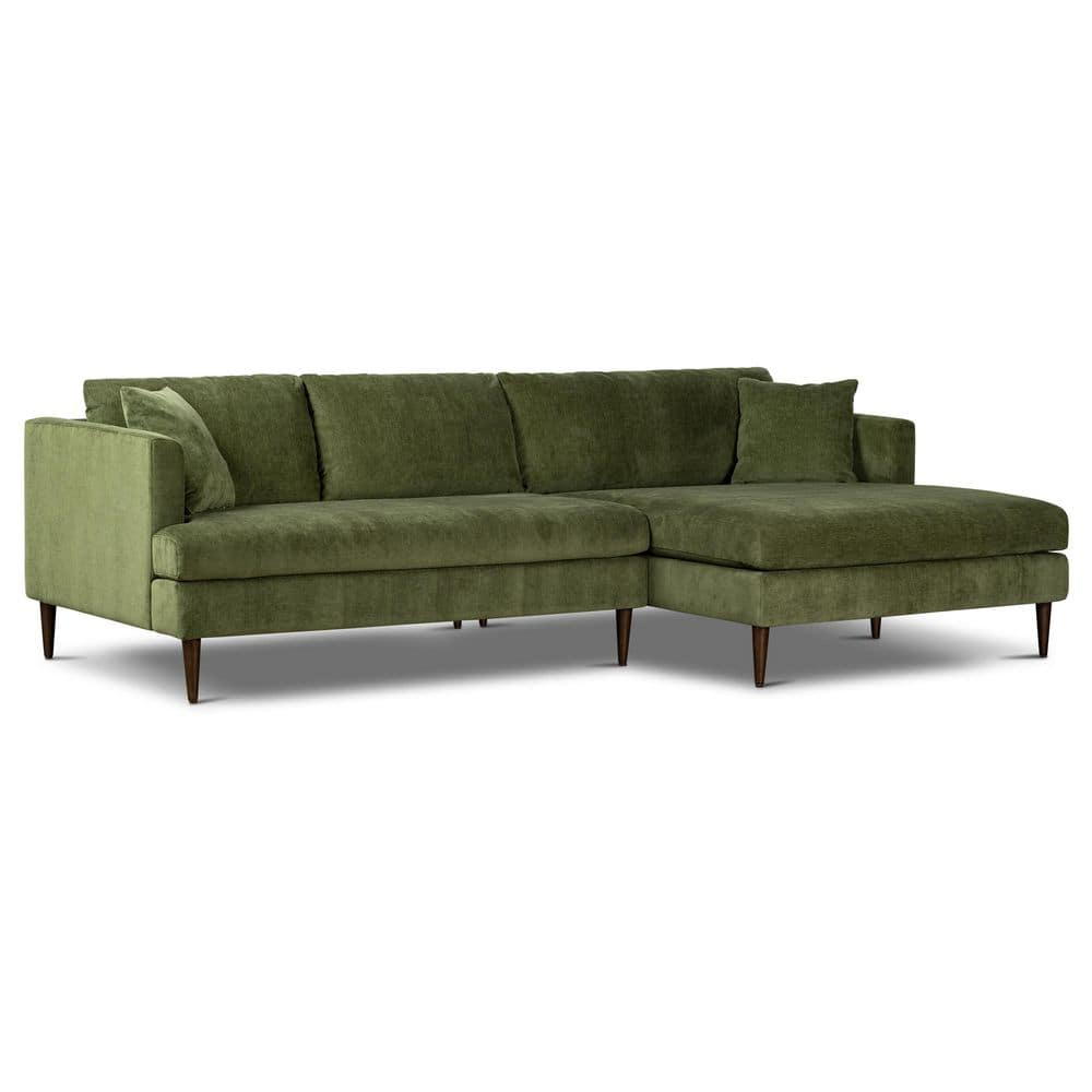 Lucerne 2-Piece Velvet Right-Facing Sectional Sofa - rated 4 stars from 1 reviews