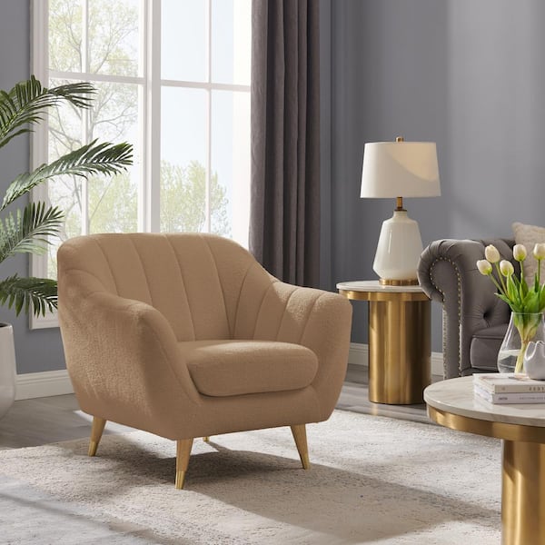 MINIMORE Doria Camel Sherpa Accent Chair