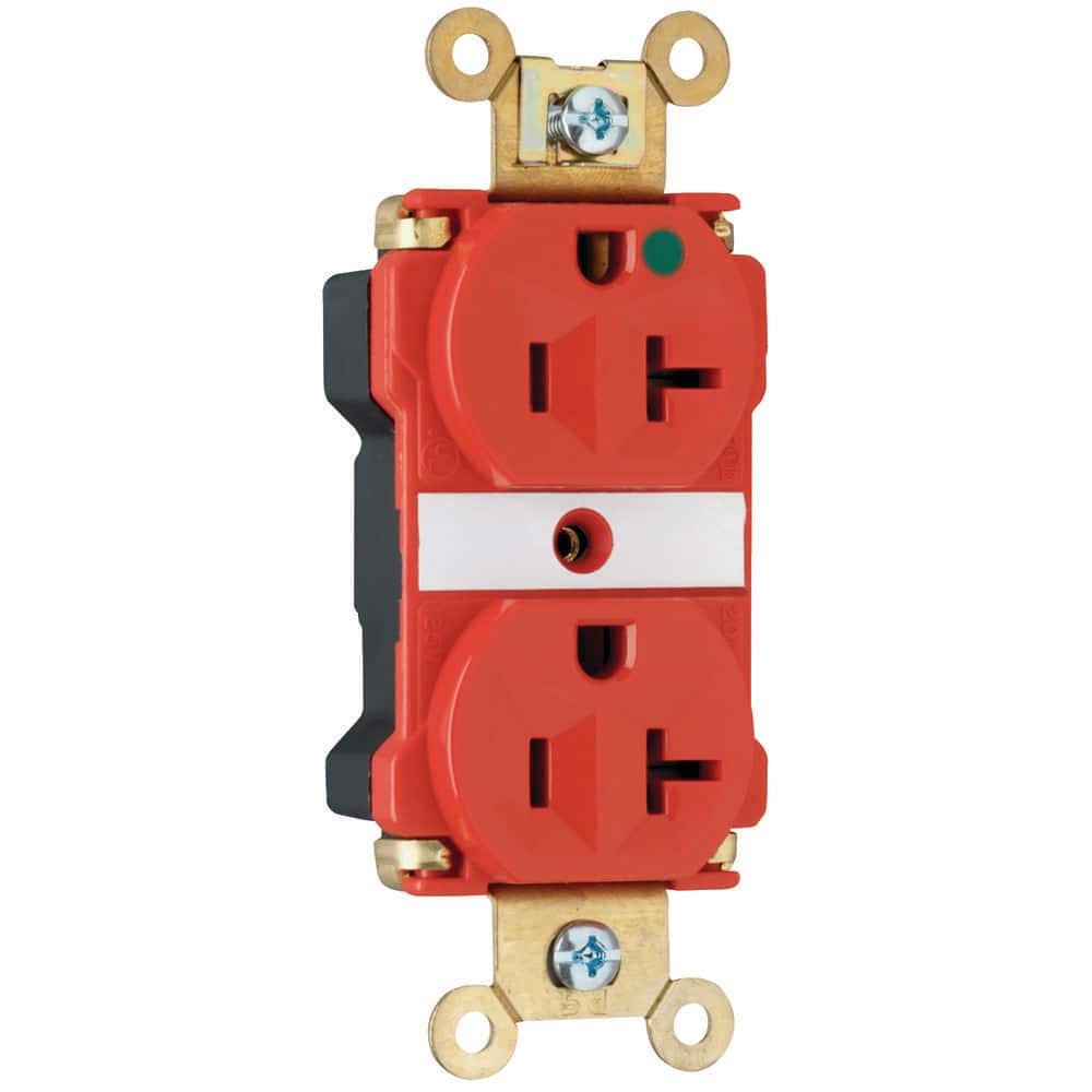 PlugTail 20 Amp Hospital Grade Duplex Outlet, Red price history on PriceWatchPro
