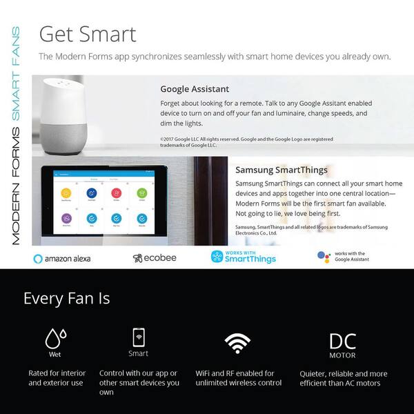 3-Blade Smart Ceiling Fan 