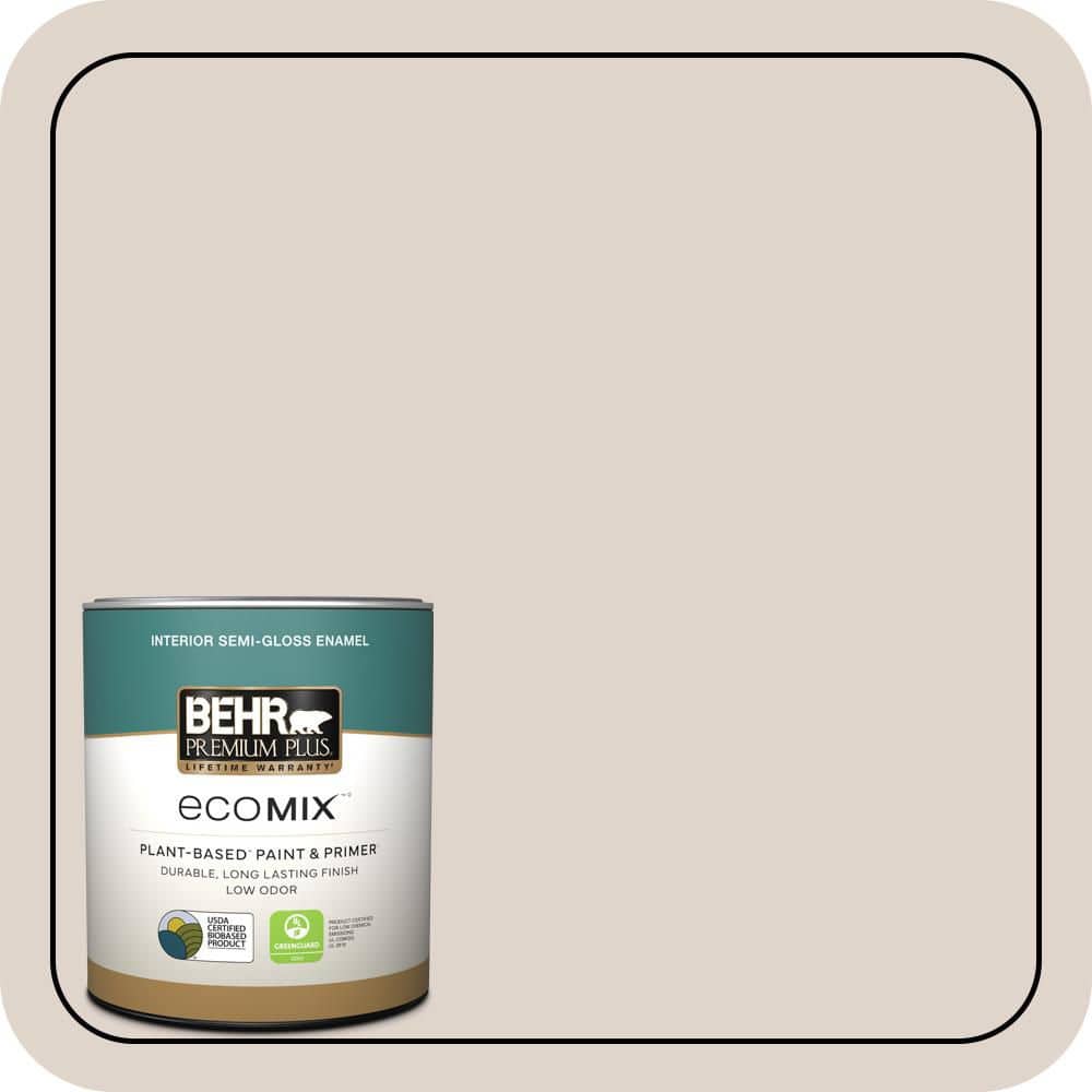 1 qt. #N230-1 Castle Beige Semi-Gloss Enamel EcoMix Plant-Based Interior Paint & Primer price history on PriceWatchPro