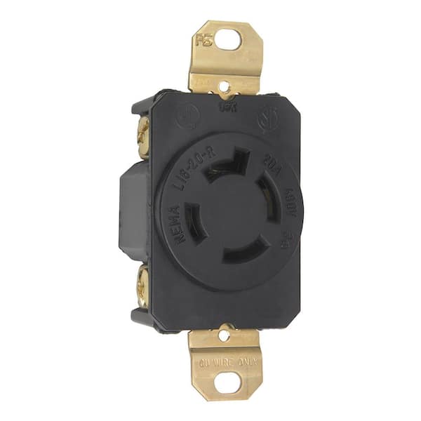 Legrand Pass & Seymour Turnlok 20 Amp 480-Volt NEMA L16-20R Locking  Receptacle L1620R - The Home Depot