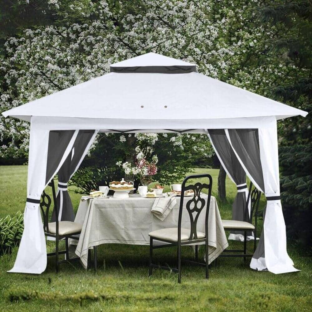 Tatayosi 10 ft. x 13 ft. Brown Outdoor Patio Pop-Up