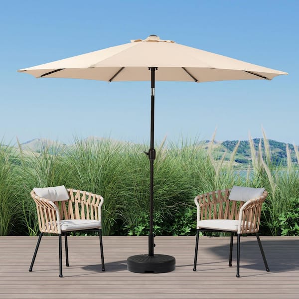 Tristen 9 ft. Aluminum Tilt Patio Umbrella in Beige