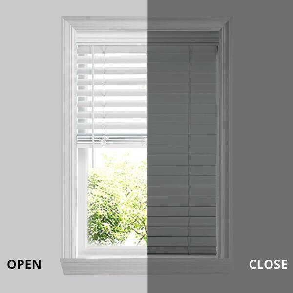 Lumino 2.5 Inch Cordless Faux Wood Blinds - Custom Cut Room Darkening Window Shades
