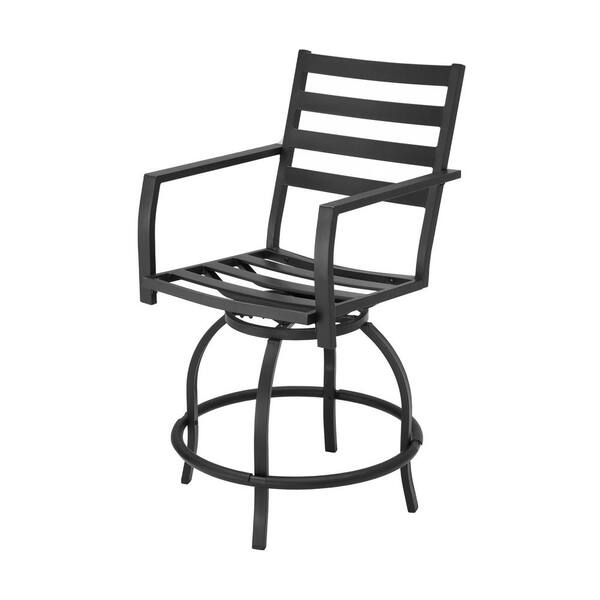 Patio Festival Swivel Metal Outdoor Bar, Outdoor Swivel Bar Stools Without Backs