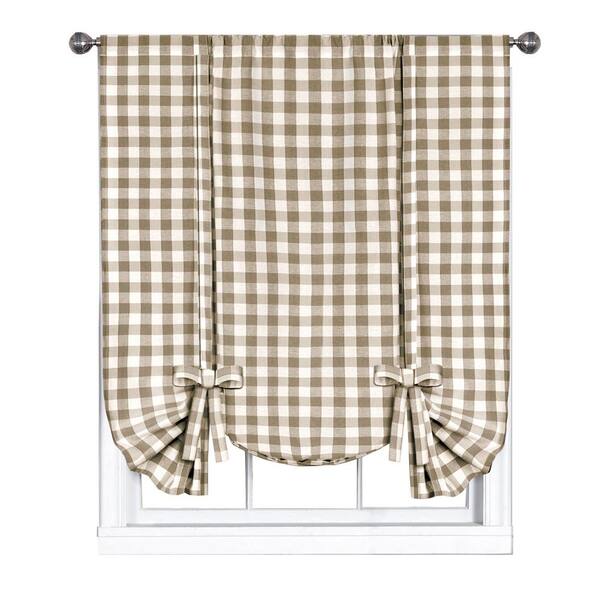 42 x 84-Inch Achim Home Furnishings Buffalo Check Window Curtain Panel Black/White 