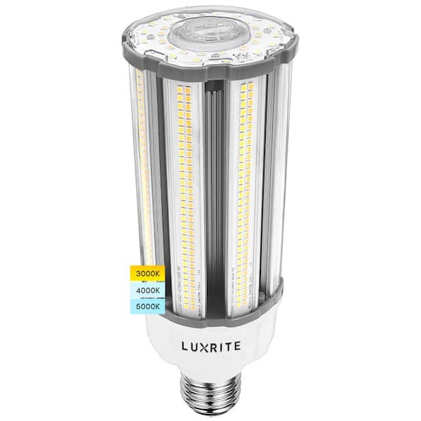 Bijwonen de ober dubbel LUXRITE 175-Watt Equivalent 175-Watt E39 Mogul Base Corn LED Light Bulb 3  Color Options 3000K-5000K Up to 9300 Lumens LR41607-1PK - The Home Depot