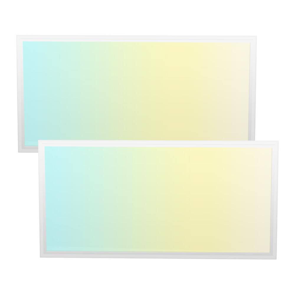 2 ft. x 4 ft. 200-Watt Equivalent Adjustable Lumens and CCT Integrated LED Panel Lights with PIR Sensor 2-Pack price history on PriceWatchPro