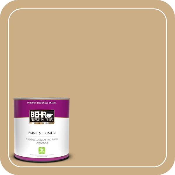 BEHR PREMIUM PLUS 1 qt. #MQ2-13 Harvest Home Eggshell Enamel Low Odor Interior Paint & Primer
