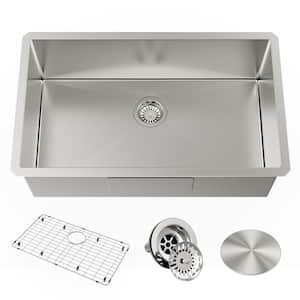 18 Gauge Stainless Steel 30in. Single Bowl Undermount Kitchen Sink with Accessories
