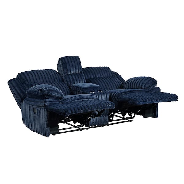 sayuras（fra-foa） / double EP Lazzara Dyersburg 85 in. W Blue Corduroy 2-Seater Manual