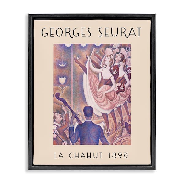 Stupell Industries Classic Seurat Poster by Daphne Polselli Black Floater Frame People Graphic Art Print 31 in. x 25 in.