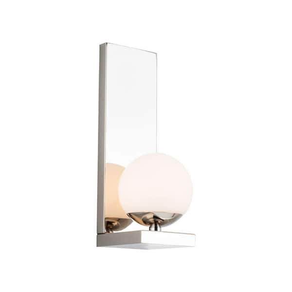 WAC Lighting Hollywood 14 in. Polished Nickel LED Vanity Light Bar and Wall Sconce, 3000K