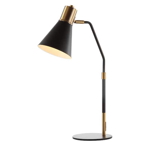 Apollo 22.5 in. Black/Brass Gold Metal LED Task Lamp