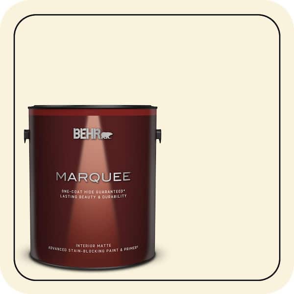 BEHR MARQUEE 1 gal. #350A-1 Ruffled Clam Matte Interior Paint & Primer