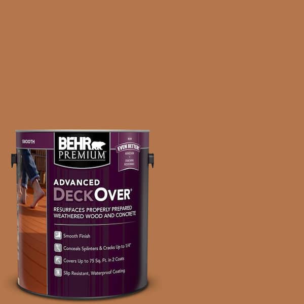 BEHR Premium Advanced DeckOver 1 gal. #SC-533 Cedar Naturaltone Smooth Solid Color Exterior Wood and Concrete Coating