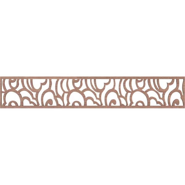 Ekena Millwork Springfield Fretwork 0.375 in. D x 46.625 in. W x 8 in. L Walnut Wood Panel Moulding