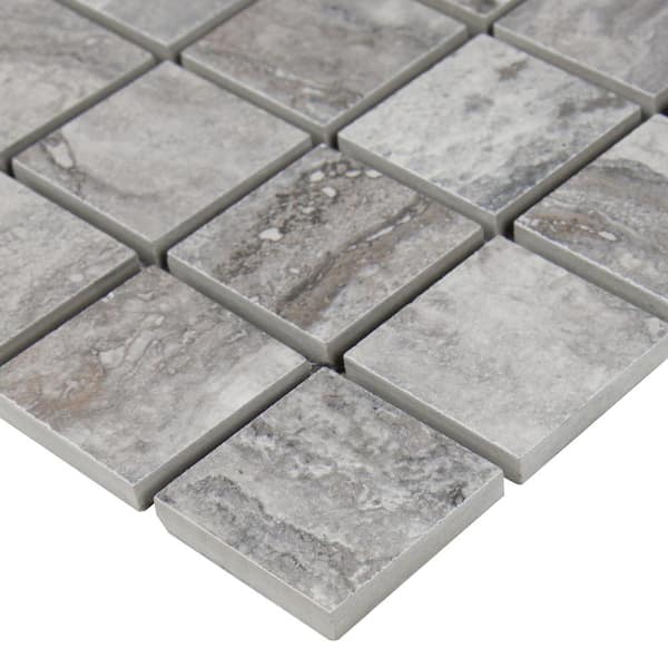 MSI Take Home Tile Sample - Brickstaks Noble Red Clay Brick 4 in. W x 4 in. L Mosaic Sheet Wall Tile