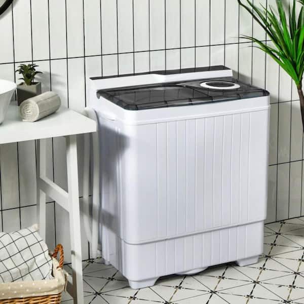 3.5 cu.ft . ​Electric All-in-One Washer Dryer Combo in White with