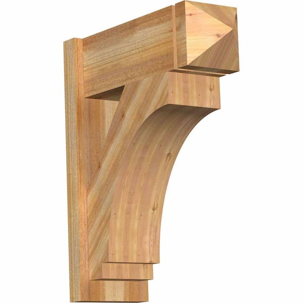 Ekena Millwork 8 in. x 26 in. x 22 in. Western Red Cedar Imperial Arts and Crafts Rough Sawn Outlooker