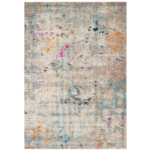 Madison Gray/Gold 8 ft. x 10 ft. Abstract Area Rug