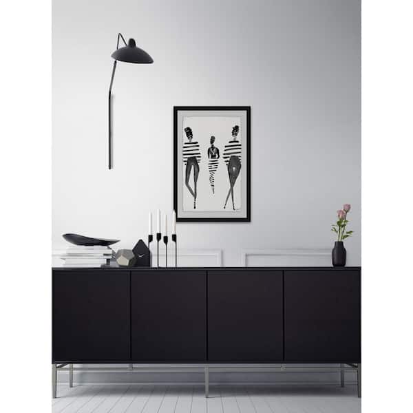 Unbranded 18 in. H x 12 in. W Black Stripes" by Marmont Hill Framed Wall Art