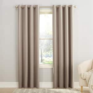 Gregory Stone Polyester 54 in. W x 54 in. L Grommet Room Darkening Curtain (Single Panel)