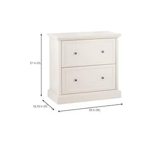 Royce Polar Off-White 2-Drawer Wide File Cabinet