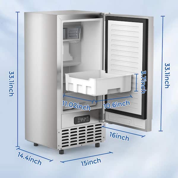 COWSAR 15 in. W 66 lb. Nugget Ice Freestanding or Under