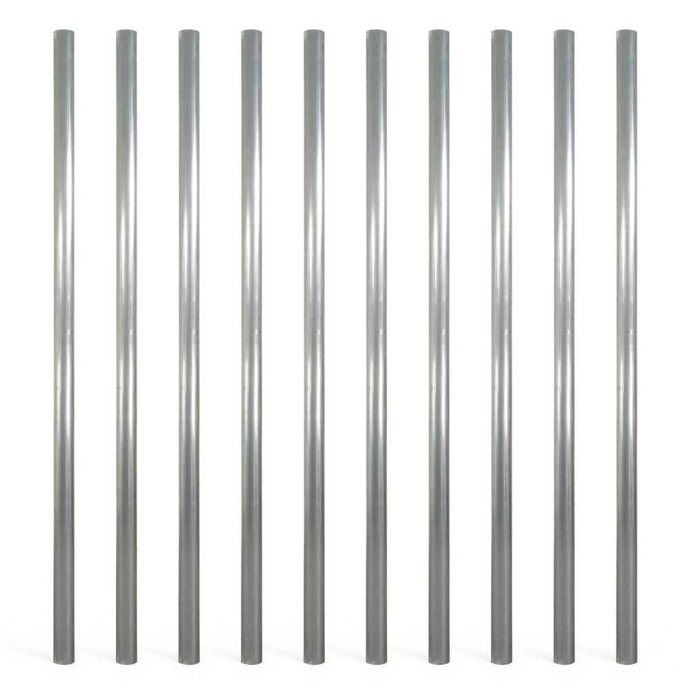 Silver Galvanized 2-3/8 in. x 2-3/8 in. x 6 ft. Steel Corner Chain Link Fence Terminal Post (10 Pack) price history on PriceWatchPro