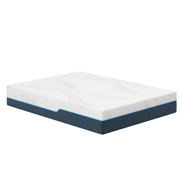 Exhilarate Full Medium-Plush Gel Memory Foam 12 in. Mattress with Cooling Air Flow, Ice Lux Fabric Cover, Bed-in-a-Box