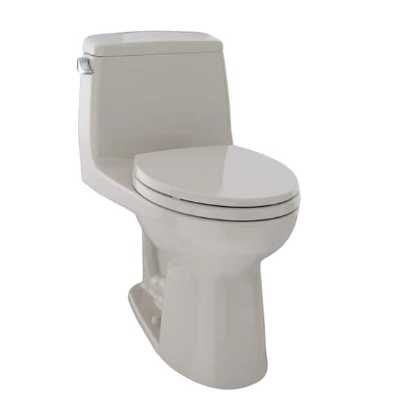 TOTO UltraMax 1-Piece 1.6 GPF Single Flush Elongated Toilet in Sedona Beige