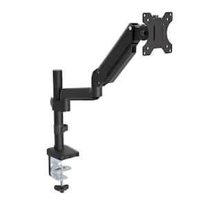 Single Desktop Monitor Mount with Gas Spring Arm 13 in, to 32 in, Black