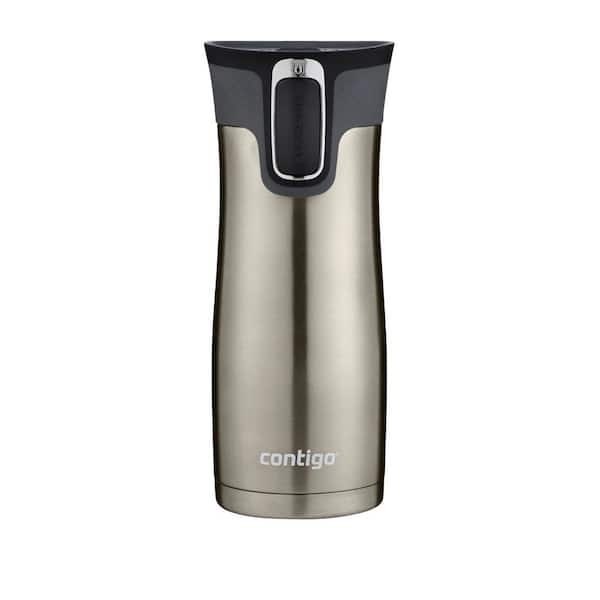 Contigo West Loop 2.0 16 oz. Stainless Steel with Black Button Water Bottle