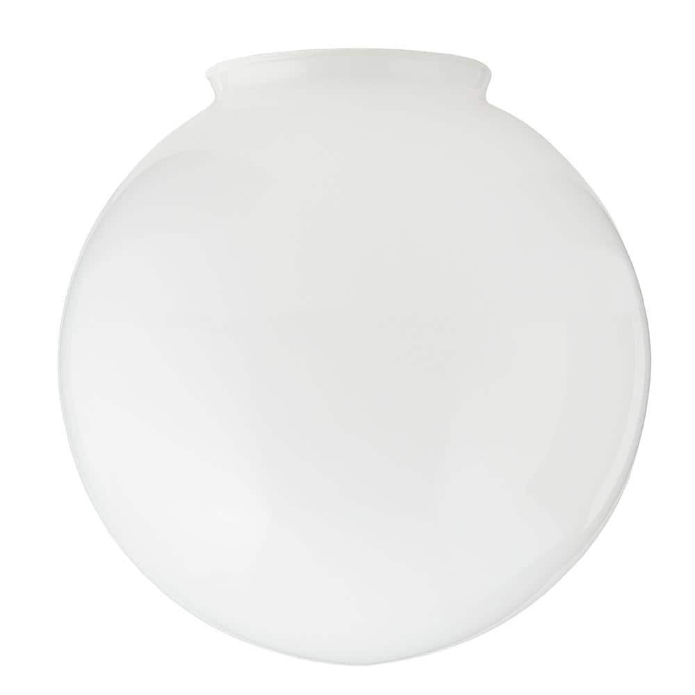 4 in. Fitter White Glass Globe Flush Mount Lamp Shade 861055 - The Home  Depot