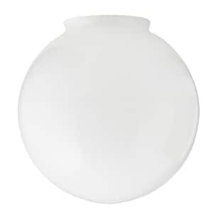 4 in. Fitter White Glass Globe Flush Mount Lamp Shade