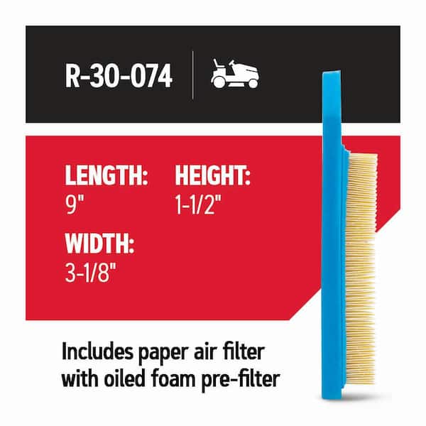 Air Filter for Riding Mowers, Fits Briggs and Stratton, Powerbuilt and Vanguard Engines