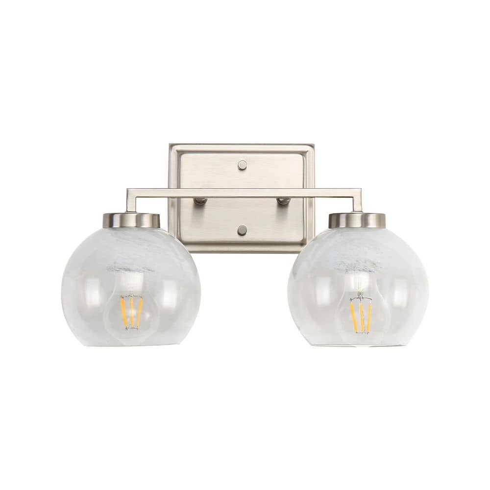 Elliott 7 in. 2 Light Pewter Vanity Light with Alabaster Shade price history on PriceWatchPro