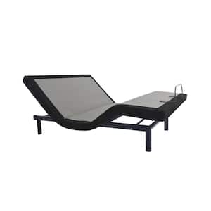 OS3 Black/Grey King Adjustable Bed Base with Head and Foot Massage
