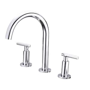 8 in. Widespread Double-Handle Bathroom Faucet in Polished Chrome