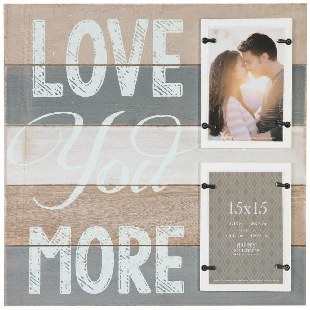 Pinnacle 2 Opening 4 In X 6 In Love You More Picture Frame 15fw1359e The Home Depot