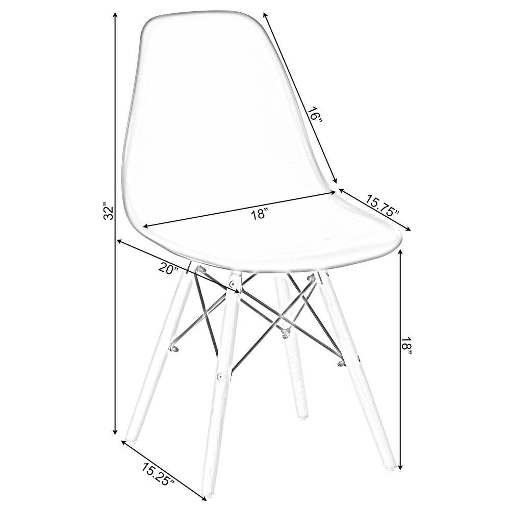 White High Back Wooden Side Chair