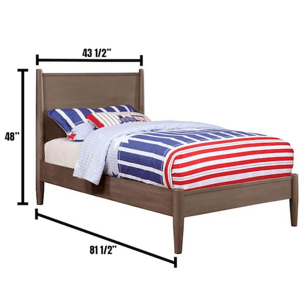 Lennart I Twin Bed in Gray finish