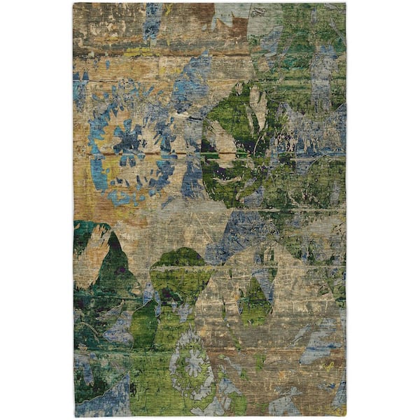Dream Shag Premium Machine Washable Abstract ADS555 Taupe 10 ft. x 14 ft. Area Rug